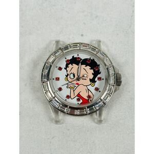 Betty Boop Watch Womens 39mm Baguette Crystal Bezel New Battery NO BAND